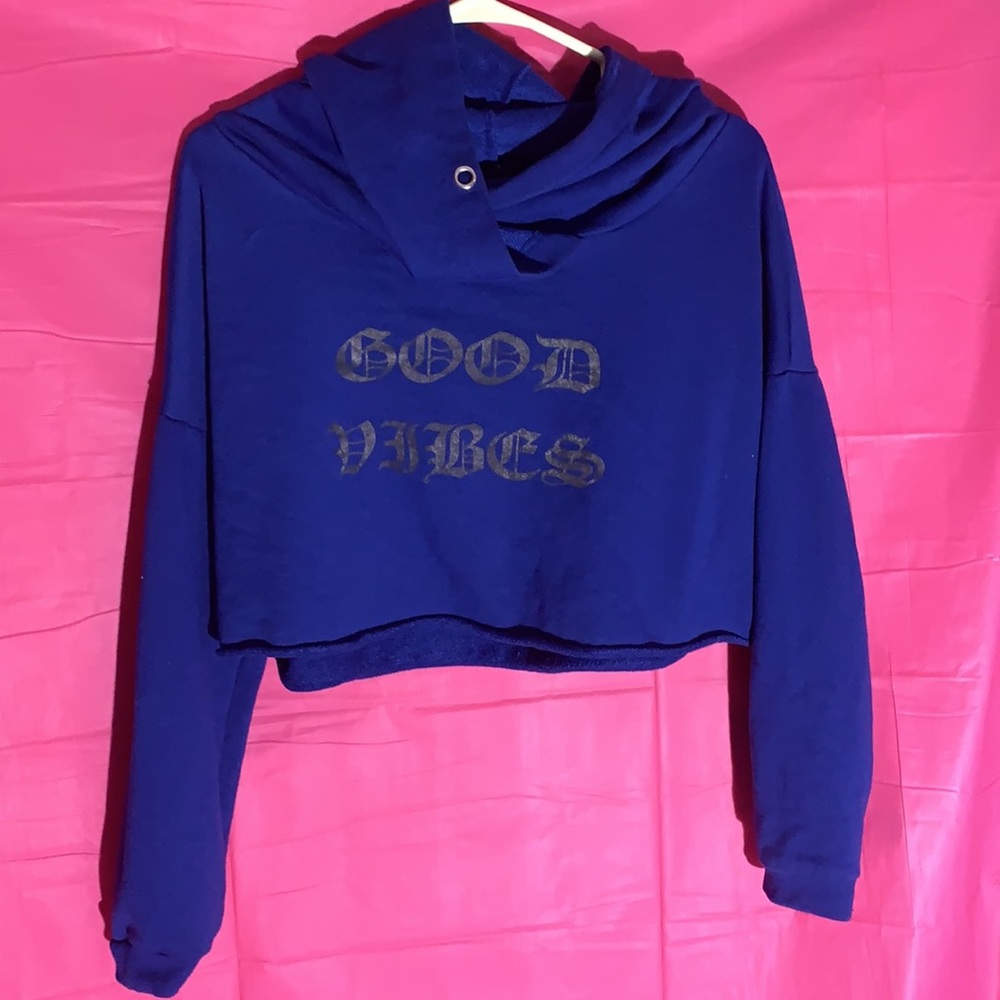 Rue21 Long-Sleeve Good Vibes Crop Top